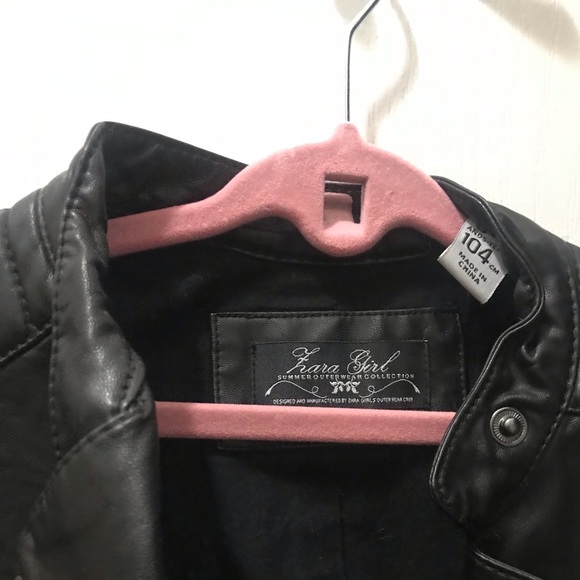 Zara edgy black pleather biker jacket (unisex) - Picture 3 of 3